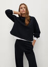 Mango - navy Pleat straight trousers Mango - navy Pleat straight trousers