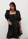 Mango - black Popelin puffed sleeves dress Mango - black Popelin puffed sleeves dress