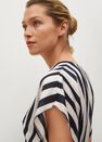 Mango - black Striped flared dress, Women Mango - black Striped flared dress, Women