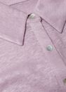 Mango - lt-pastel purple 100% linen polo shirt Mango - lt-pastel purple 100% linen polo shirt