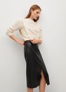 Mango - black Faux-leather pencil skirt Mango - black Faux-leather pencil skirt