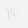 Reserved - Ivory Cotton T-Shirt With Appliqué, Kids Girl Reserved - Ivory Cotton T-Shirt With Appliqué, Kids Girl