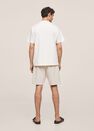 Mango - green Organic cotton jogging Bermuda shorts, Men Mango - green Organic cotton jogging Bermuda shorts, Men