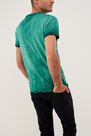 Salsa Jeans - Green Cotton Regular Fit T-Shirt With Texture And Effects Salsa Jeans - Green Cotton Regular Fit T-Shirt With Texture And Effects