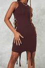 Missguided - Deep Purple Plum Rib Suspender Detail Mini Dress Missguided - Deep Purple Plum Rib Suspender Detail Mini Dress