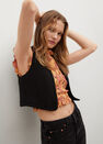 Mango - black 100% cotton gilet, Women Mango - black 100% cotton gilet, Women