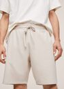 Mango - green Organic cotton jogging Bermuda shorts, Men Mango - green Organic cotton jogging Bermuda shorts, Men