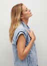 Mango - open blue Oversized denim gilet Mango - open blue Oversized denim gilet