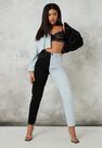 Missguided - Blue Co Ord Contrast Panel Mom Jeans Missguided - Blue Co Ord Contrast Panel Mom Jeans