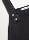 Mango - open grey Black denim pinafore dress, Women Mango - open grey Black denim pinafore dress, Women