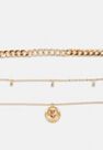 Missguided - Gold Gold Look Pave Choker And Butterfly Coin Necklace Missguided - Gold Gold Look Pave Choker And Butterfly Coin Necklace