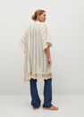 Mango - Light Beige Long Openwork Caftan, Women Mango - Light Beige Long Openwork Caftan, Women