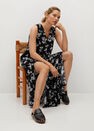 Mango - Black Flowy Printed Dress, Women Mango - Black Flowy Printed Dress, Women