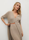 Mango - Pastel Grey Cable Knit Skirt Mango - Pastel Grey Cable Knit Skirt