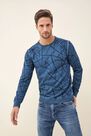 Salsa Jeans - Blue Cotton sweater with effects Salsa Jeans - Blue Cotton sweater with effects