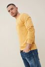 Salsa Jeans - Yellow Cotton sweater with print Salsa Jeans - Yellow Cotton sweater with print