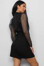 Missguided - Black Organza Sleeve Blazer Dress Missguided - Black Organza Sleeve Blazer Dress