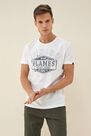 Salsa Jeans - White T-shirt with stitched-on letters Salsa Jeans - White T-shirt with stitched-on letters
