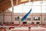 DOMYOS - 8-9Y Men's Artistic Gymnastics Stirrup Pants, Electric Blue DOMYOS - 8-9Y Men's Artistic Gymnastics Stirrup Pants, Electric Blue