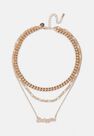 Missguided - Gold Look Babygirl Multi Row Chain Necklace Missguided - Gold Look Babygirl Multi Row Chain Necklace