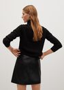 Mango - black Knot leather-effect mini skirt Mango - black Knot leather-effect mini skirt
