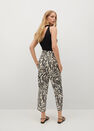 Mango - light beige Cotton pleated trousers, Women Mango - light beige Cotton pleated trousers, Women