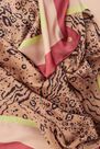 Salsa Jeans - Beige Animal print scarf with neon strip Salsa Jeans - Beige Animal print scarf with neon strip
