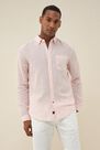 Salsa Jeans - Pink Slim fit linen shirt Salsa Jeans - Pink Slim fit linen shirt