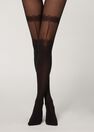 Calzedonia - BLACK Garter Belt Effect Longuette Tights Calzedonia - BLACK Garter Belt Effect Longuette Tights