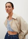 Mango - light beige Lyocell flowy trench Mango - light beige Lyocell flowy trench
