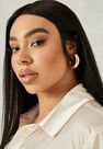Missguided - Gold Look Oversized Tube Hoop Earrings Missguided - Gold Look Oversized Tube Hoop Earrings