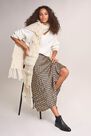 Salsa Jeans - Beige Medium pleated skirt with print Salsa Jeans - Beige Medium pleated skirt with print