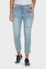 Punt Roma - Denim trousers with gemstones Punt Roma - Denim trousers with gemstones