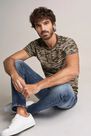 Salsa Jeans - Green Blue striped t-shirt Salsa Jeans - Green Blue striped t-shirt