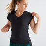 DOMYOS - S Slim Fitness T-Shirt - Black DOMYOS - S Slim Fitness T-Shirt - Black
