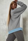 Missguided - Blue Missguided Colourblock Brushed Back Extreme Oversized Sweatshirt Missguided - Blue Missguided Colourblock Brushed Back Extreme Oversized Sweatshirt