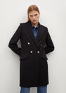 Mango - black Masculine structured coat Mango - black Masculine structured coat