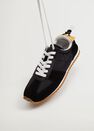 Mango - black Leather mixed sneakers, Women Mango - black Leather mixed sneakers, Women