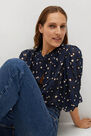 Mango - medium blue Printed flowy shirt Mango - medium blue Printed flowy shirt