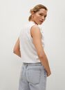 Mango - Natural White Swiss Embroidery Cotton Blouse, Women Mango - Natural White Swiss Embroidery Cotton Blouse, Women