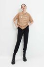 Mohito - T-Shirt With A Shiny Print - Beige Mohito - T-Shirt With A Shiny Print - Beige