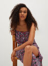 Mango - black Printed camisole dress, Women Mango - black Printed camisole dress, Women