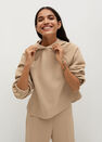 Mango - light beige Cotton hoodie Mango - light beige Cotton hoodie