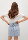 Mango - open blue Denim miniskirt with frayed hem, Women Mango - open blue Denim miniskirt with frayed hem, Women