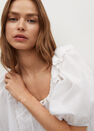 Mango - natural white Openwork organic cotton blouse Mango - natural white Openwork organic cotton blouse