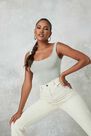 Missguided - Green Sage Scoop Neck Sheer Low Back Bodysuit Missguided - Green Sage Scoop Neck Sheer Low Back Bodysuit