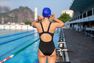 NABAIJI - Small Kamiye PLUM women's chlorine resistant one-piece swimsuit, Black NABAIJI - Small Kamiye PLUM women's chlorine resistant one-piece swimsuit, Black
