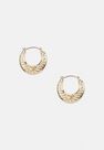 Missguided - Gold Gold Look Cut Out Creole Hoop Earrings Missguided - Gold Gold Look Cut Out Creole Hoop Earrings