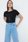 Mohito - T-Shirt With Applique - Black Mohito - T-Shirt With Applique - Black