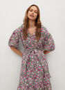 Mango - pink Flowers cotton dress Mango - pink Flowers cotton dress